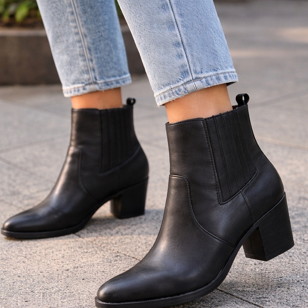 J. Crew Black Leather Chelsea Ankle Boots - Picture 5 of 5